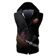 Load image into Gallery viewer, Connecticut Sun WNBA Allover Print Zip-up Sleeveless Hoodie HD2512-02