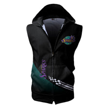 Load image into Gallery viewer, Los Angeles Sparks WNBA Allover Print Zip-up Sleeveless Hoodie HD2512-07