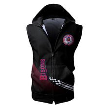 Load image into Gallery viewer, Buffalo Bisons MILB Allover Print Zip-up Sleeveless Hoodie HD2512-01