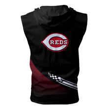 Load image into Gallery viewer, Cincinnati Reds MLB Allover Print Zip-up Sleeveless Hoodie HD2512-05