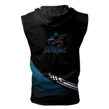 Load image into Gallery viewer, Miami Marlins MLB Allover Print Zip-up Sleeveless Hoodie HD2512-15