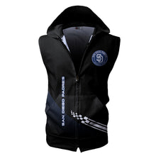 Load image into Gallery viewer, San Diego Padres MLB Allover Print Zip-up Sleeveless Hoodie HD2512-23