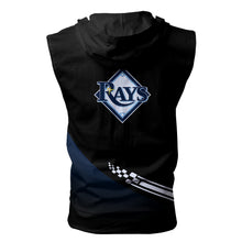 Load image into Gallery viewer, Tampa Bay Rays MLB Allover Print Zip-up Sleeveless Hoodie HD2512-27