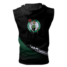 Load image into Gallery viewer, Boston Celtics NBA Allover Print Zip-up Sleeveless Hoodie HD2512-02