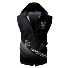 Load image into Gallery viewer, Brooklyn Nets NBA Allover Print Zip-up Sleeveless Hoodie HD2512-03