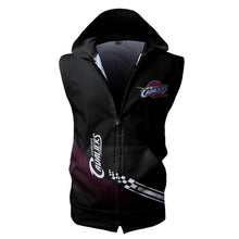 Load image into Gallery viewer, Cleveland Cavaliers NBA Allover Print Zip-up Sleeveless Hoodie HD2512-04