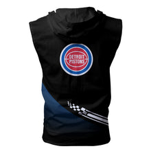 Load image into Gallery viewer, Detroit Pistons NBA Allover Print Zip-up Sleeveless Hoodie HD2512-09