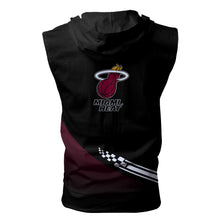 Load image into Gallery viewer, Miami heat NBA Allover Print Zip-up Sleeveless Hoodie HD2512-16