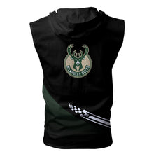 Load image into Gallery viewer, Milwaukee Bucks NBA Allover Print Zip-up Sleeveless Hoodie HD2512-17