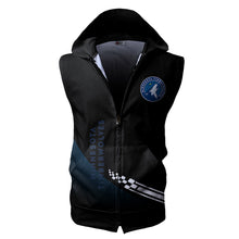 Load image into Gallery viewer, Minnesota Timberwolves NBA Allover Print Zip-up Sleeveless Hoodie HD2512-18