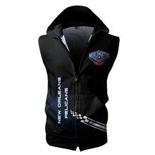 Load image into Gallery viewer, New Orleans Pelicans NBA Allover Print Zip-up Sleeveless Hoodie HD2512-19