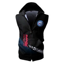 Load image into Gallery viewer, Philadelphia 76ers NBA Allover Print Zip-up Sleeveless Hoodie HD2512-24