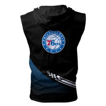 Load image into Gallery viewer, Philadelphia 76ers NBA Allover Print Zip-up Sleeveless Hoodie HD2512-24