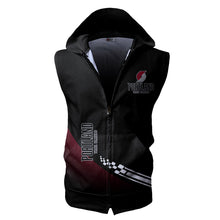 Load image into Gallery viewer, Portland Trailblazers NBA Allover Print Zip-up Sleeveless Hoodie HD2512-23