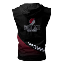 Load image into Gallery viewer, Portland Trailblazers NBA Allover Print Zip-up Sleeveless Hoodie HD2512-23