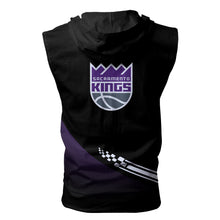 Load image into Gallery viewer, Sacramento Kings NBA Allover Print Zip-up Sleeveless Hoodie HD2512-26