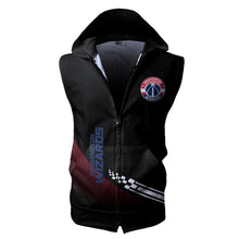 Load image into Gallery viewer, Washington Wizards NBA Allover Print Zip-up Sleeveless Hoodie HD2512-30
