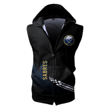 Load image into Gallery viewer, Buffalo Sabres NHL Allover Print Zip-up Sleeveless Hoodie HD2512-04