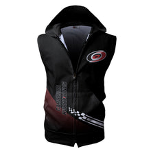 Load image into Gallery viewer, Carolina Hurricanes NHL Allover Print Zip-up Sleeveless Hoodie HD2512-06