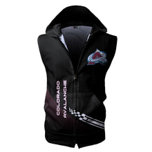 Load image into Gallery viewer, Colorado Avalanche NHL Allover Print Zip-up Sleeveless Hoodie HD2512-07