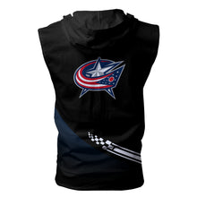 Load image into Gallery viewer, Columbus Blue Jackets NHL Allover Print Zip-up Sleeveless Hoodie HD2512-08