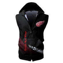Load image into Gallery viewer, Detroit Red Wings NHL Allover Print Zip-up Sleeveless Hoodie HD2512-11
