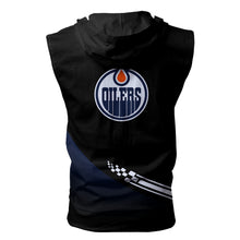 Load image into Gallery viewer, Edmonton Oilers NHL Allover Print Zip-up Sleeveless Hoodie HD2512-12
