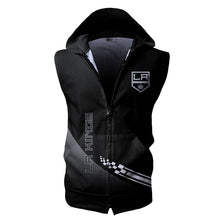 Load image into Gallery viewer, Los Angeles Kings NHL Allover Print Zip-up Sleeveless Hoodie HD2512-14
