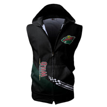 Load image into Gallery viewer, Minnesota Wild NHL Allover Print Zip-up Sleeveless Hoodie HD2512-15