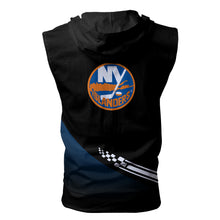 Load image into Gallery viewer, New York Islanders NHL Allover Print Zip-up Sleeveless Hoodie HD2512-19