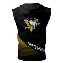 Load image into Gallery viewer, Pittsburgh Penguins NHL Allover Print Zip-up Sleeveless Hoodie HD2512-22