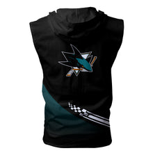 Load image into Gallery viewer, San Jose Sharks NHL Allover Print Zip-up Sleeveless Hoodie HD2512-24