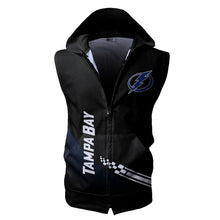 Load image into Gallery viewer, Tampa Bay Lightning NHL Allover Print Zip-up Sleeveless Hoodie HD2512-26