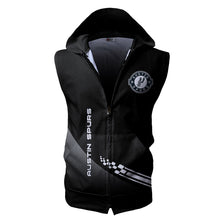 Load image into Gallery viewer, Austin Spurs NBA G-League Allover Print Zip-up Sleeveless Hoodie HD2512-02