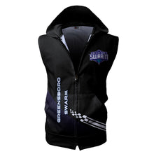 Load image into Gallery viewer, Greensboro Swarm NBA G-League Allover Print Zip-up Sleeveless Hoodie HD2512-10