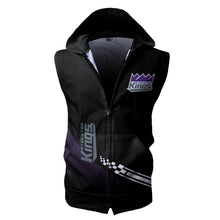 Load image into Gallery viewer, Stockton Kings NBA G-League Allover Print Zip-up Sleeveless Hoodie HD2512-24