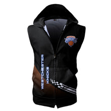 Load image into Gallery viewer, Westchester Knicks NBA G-League Allover Print Zip-up Sleeveless Hoodie HD2512-26