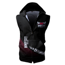 Load image into Gallery viewer, Windy City Bulls NBA G-League Allover Print Zip-up Sleeveless Hoodie HD2512-27