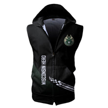 Load image into Gallery viewer, Wisconsin Herd NBA G-League Allover Print Zip-up Sleeveless Hoodie HD2512-28