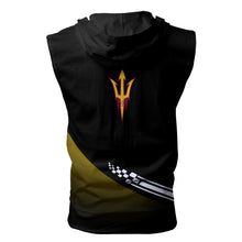 Load image into Gallery viewer, Arizona State Sun Devils NCAA-F Allover Print Zip-up Sleeveless Hoodie HD2512-005