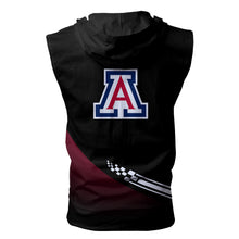 Load image into Gallery viewer, Arizona Wildcats NCAA-F Allover Print Zip-up Sleeveless Hoodie HD2512-006