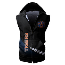 Load image into Gallery viewer, Auburn Tigers NCAA-F Allover Print Zip-up Sleeveless Hoodie HD2512-010