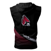 Load image into Gallery viewer, Ball State Cardinals NCAA-F Allover Print Zip-up Sleeveless Hoodie HD2512-011