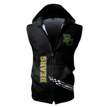 Load image into Gallery viewer, Baylor Bears NCAA-F Allover Print Zip-up Sleeveless Hoodie HD2512-012