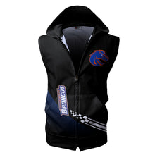 Load image into Gallery viewer, Boise State Broncos NCAA-F Allover Print Zip-up Sleeveless Hoodie HD2512-013