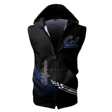Load image into Gallery viewer, California Golden Bears NCAA-F Allover Print Zip-up Sleeveless Hoodie HD2512-018