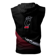Load image into Gallery viewer, Cincinnati Bearcats NCAA-F Allover Print Zip-up Sleeveless Hoodie HD2512-020