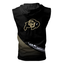 Load image into Gallery viewer, Colorado Buffaloes NCAA-F Allover Print Zip-up Sleeveless Hoodie HD2512-023