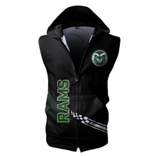 Load image into Gallery viewer, Colorado State Rams NCAA-F Allover Print Zip-up Sleeveless Hoodie HD2512-024