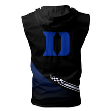 Load image into Gallery viewer, Duke Blue Devils NCAA-F Allover Print Zip-up Sleeveless Hoodie HD2512-027